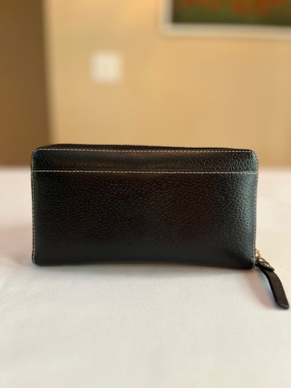 KATE SPADE | Neda Wellesley Black Pebbled Leather Zip Around Clutch Wallet-EUC - Picture 3 of 13